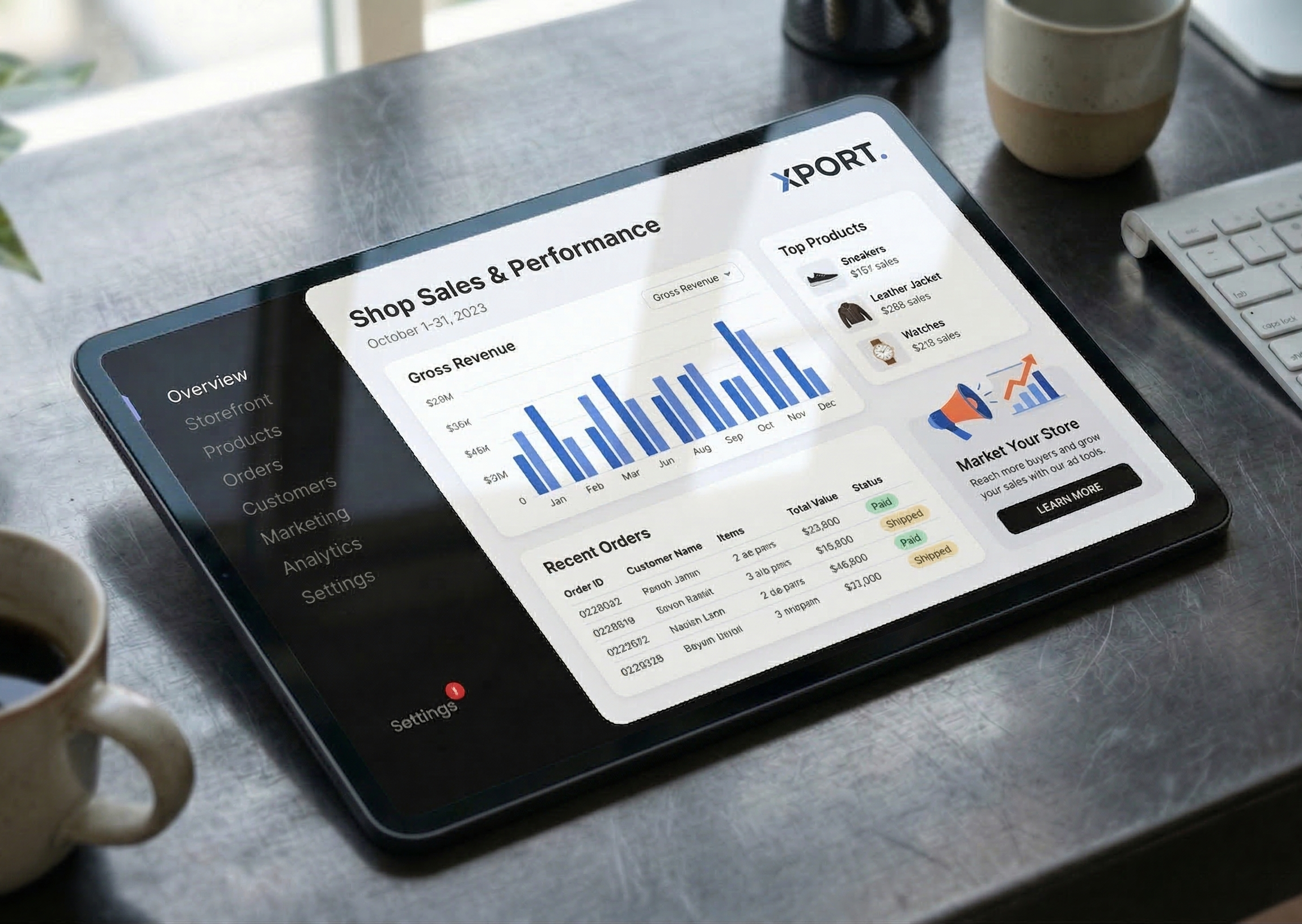 Full e-commerce platform connected with fulfillment